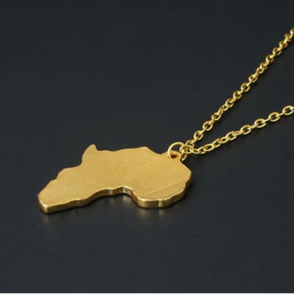 Gold Color Africa Necklace! - Picture 6 of 8